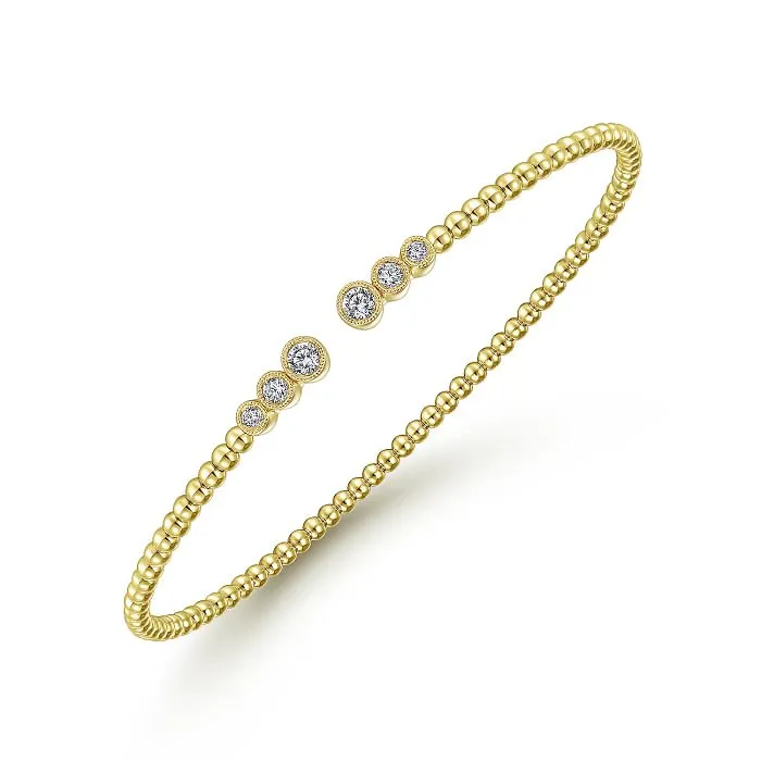 Gabriel & Co. Bujukan Graduating Bezel Diamond Bangle
