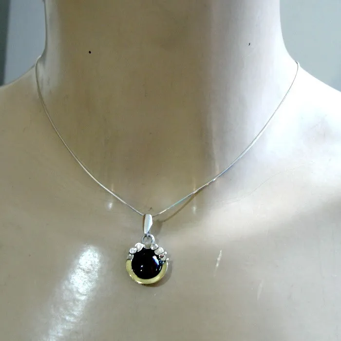 Garnet Earrings Pendant Set Yellow Gold 925 Silver Handmade Hadar Designers (MSy
