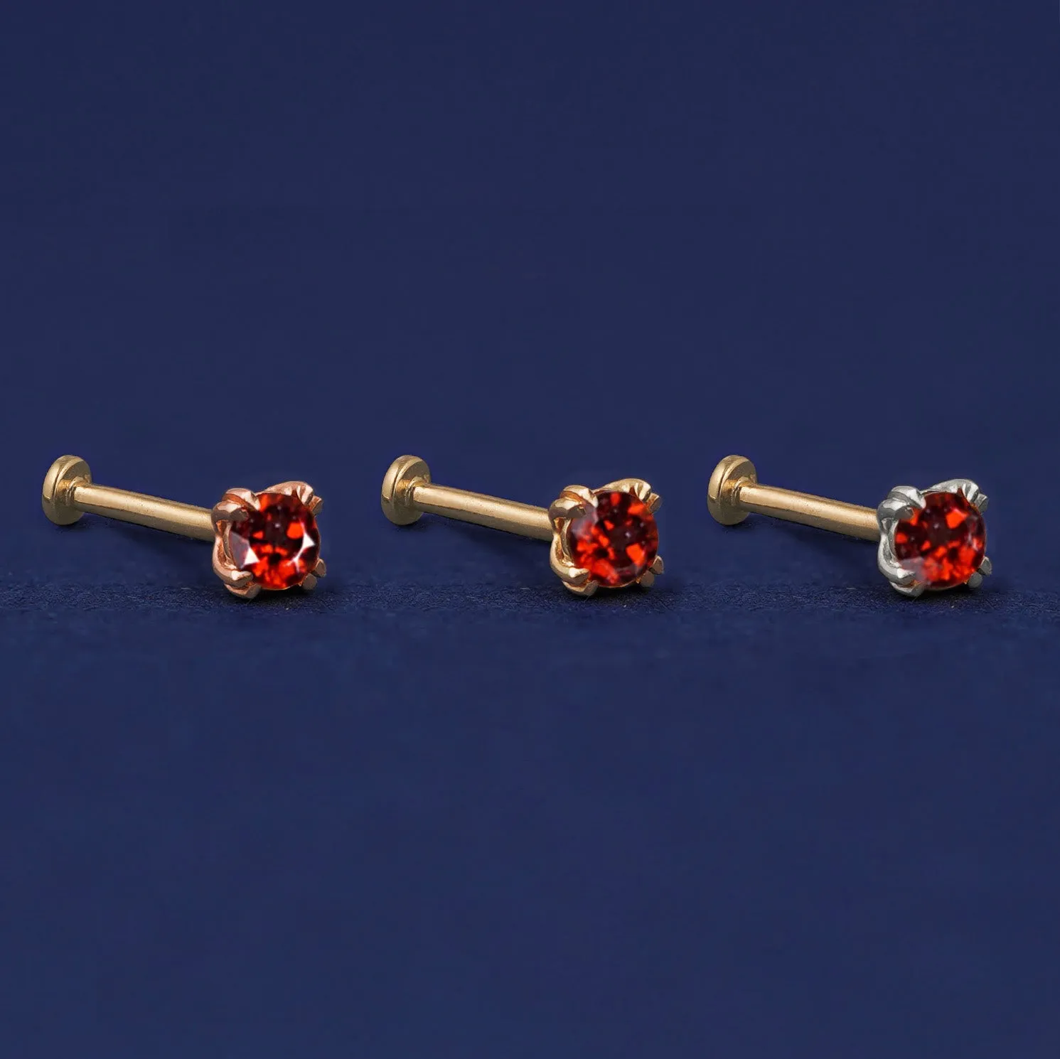 Garnet Flatback Piercing