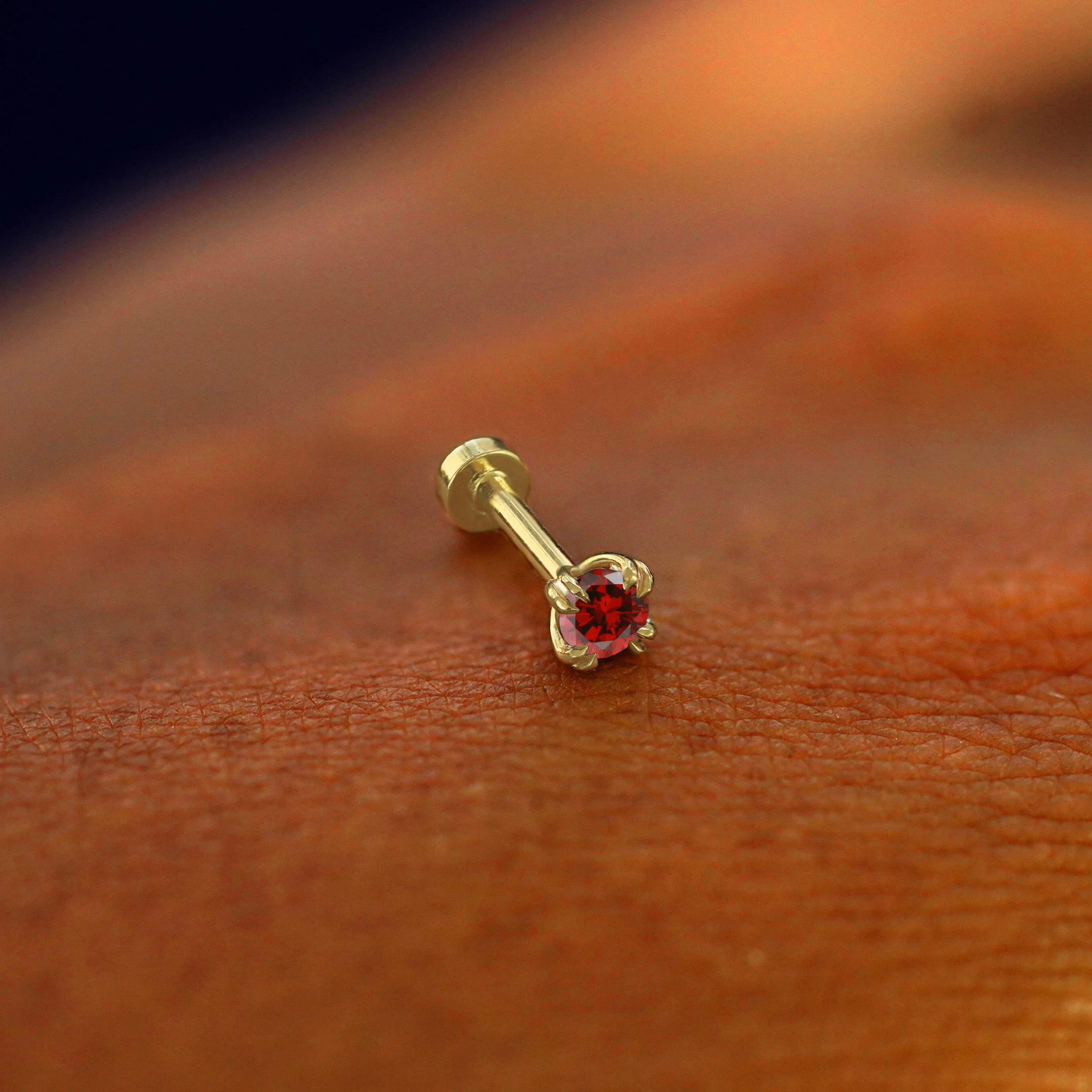 Garnet Flatback Piercing