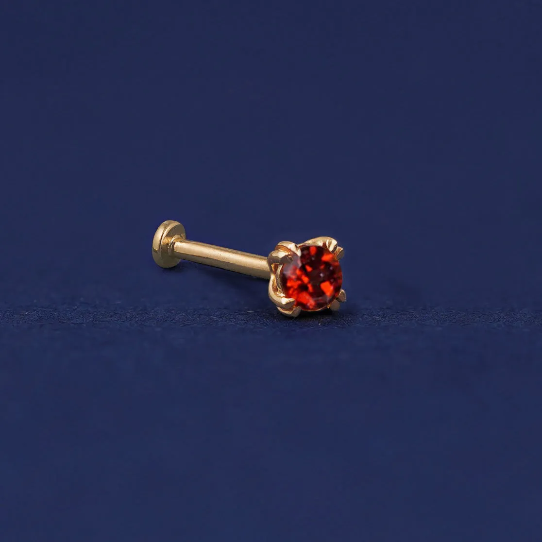 Garnet Flatback Piercing