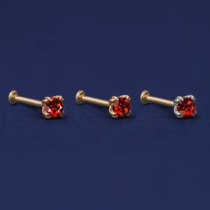 Garnet Flatback Piercing