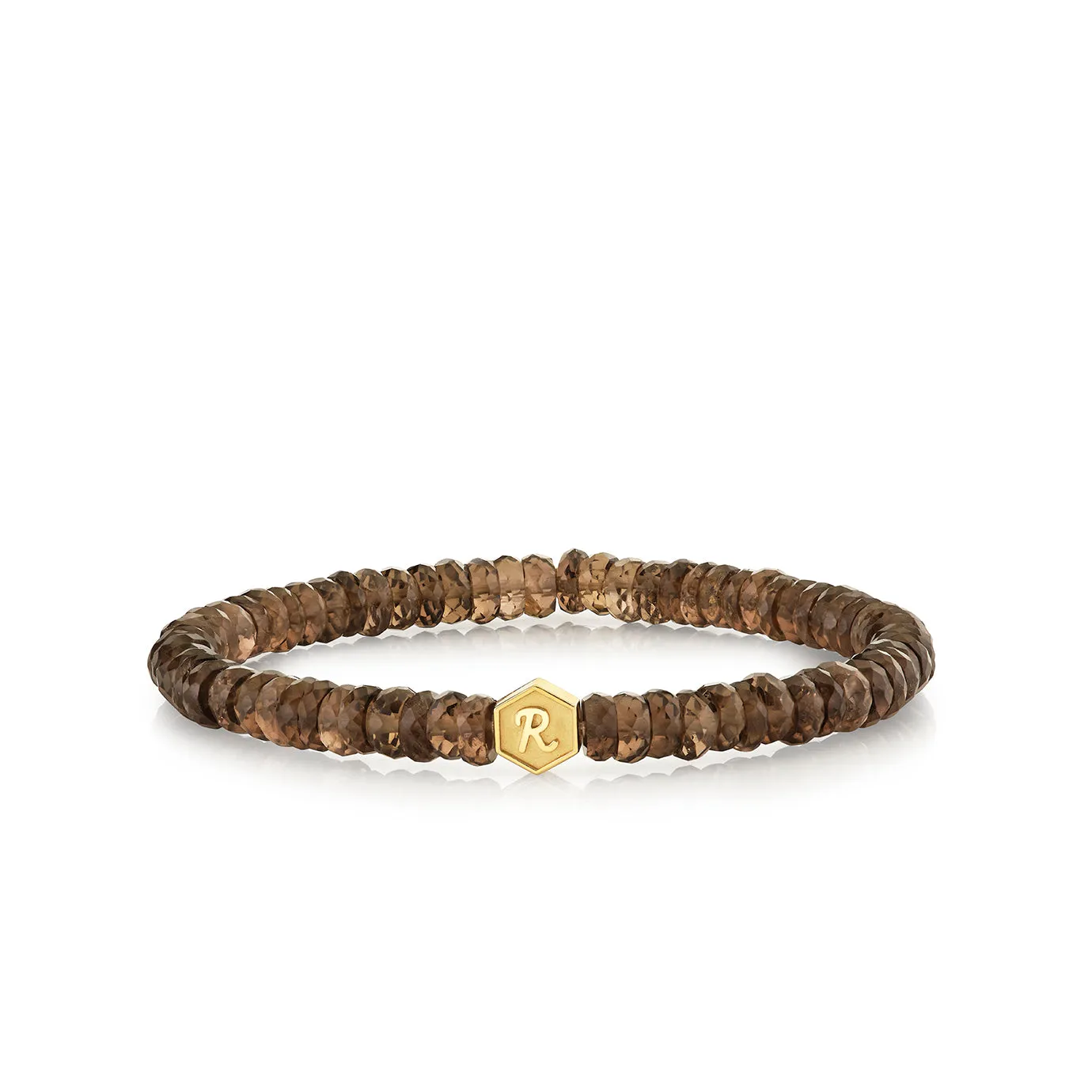 Gold & Diamond Initial Bead on Topaz