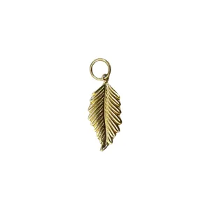Gold Feather Charm