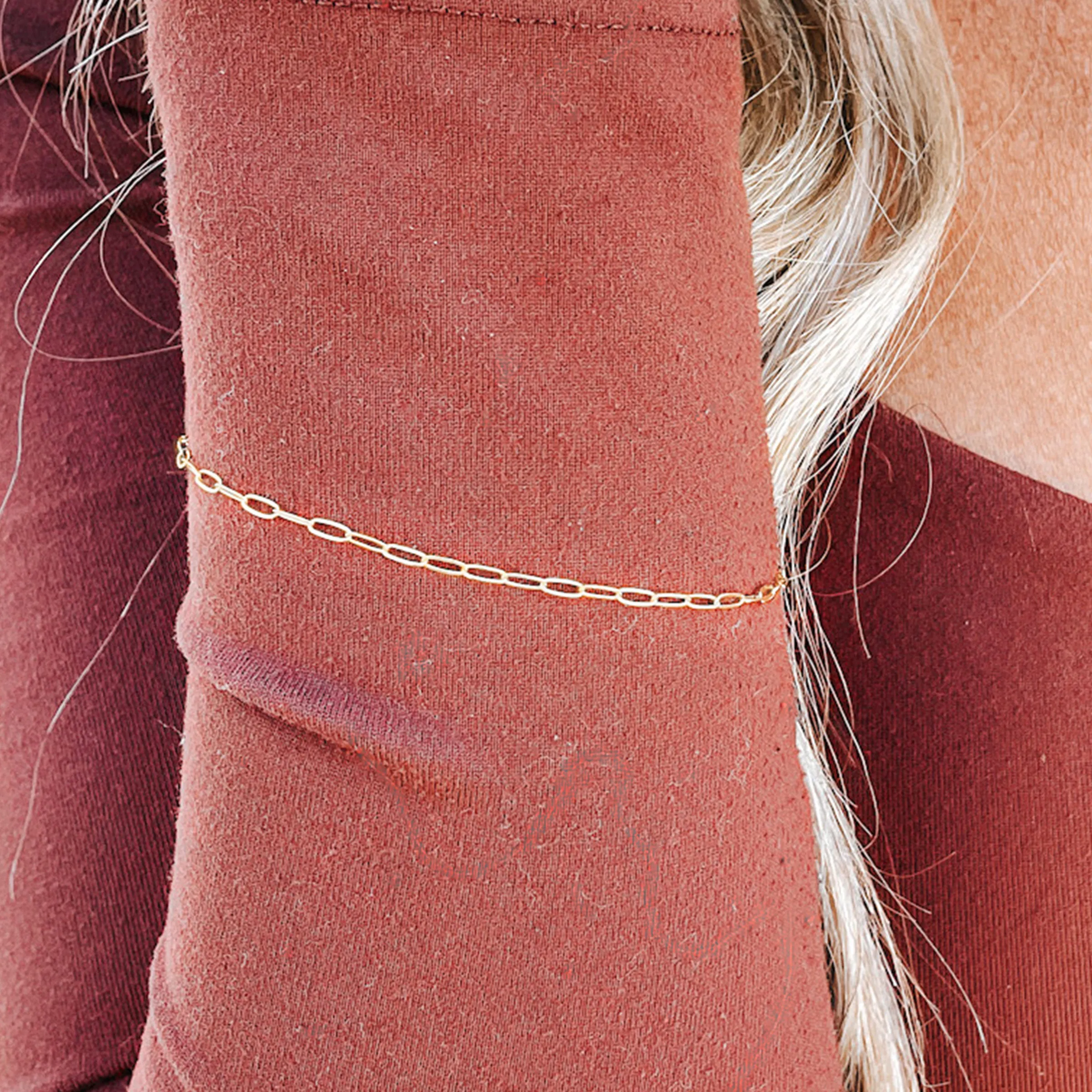 Gold Paperclip Chain Bracelet