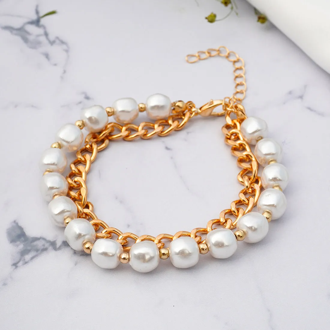 Golden Pearl Bracelet