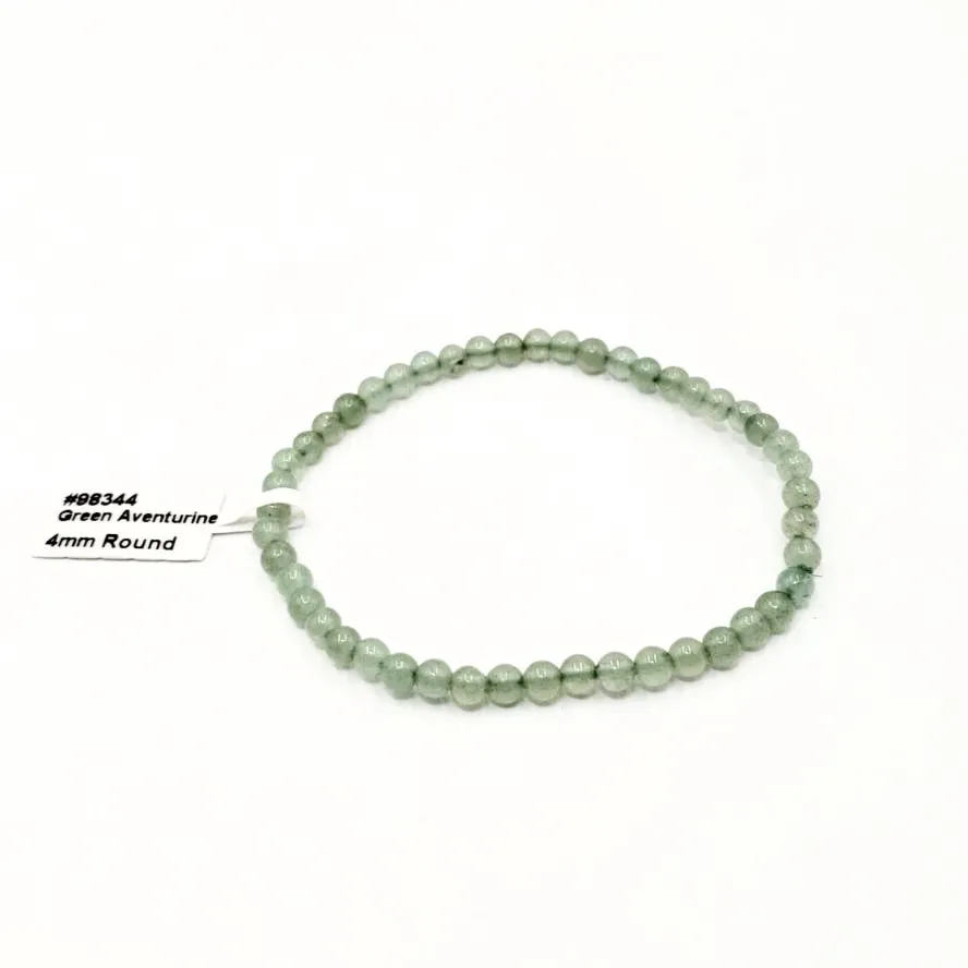 Green Aventurine Bead Bracelet 4mm