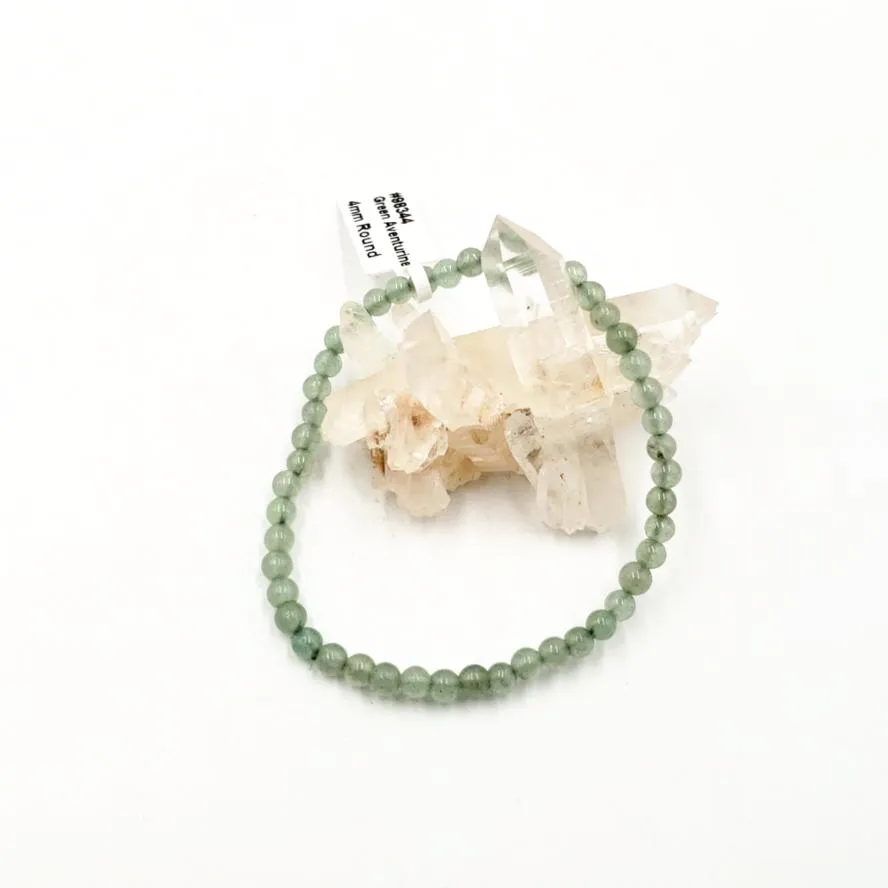 Green Aventurine Bead Bracelet 4mm