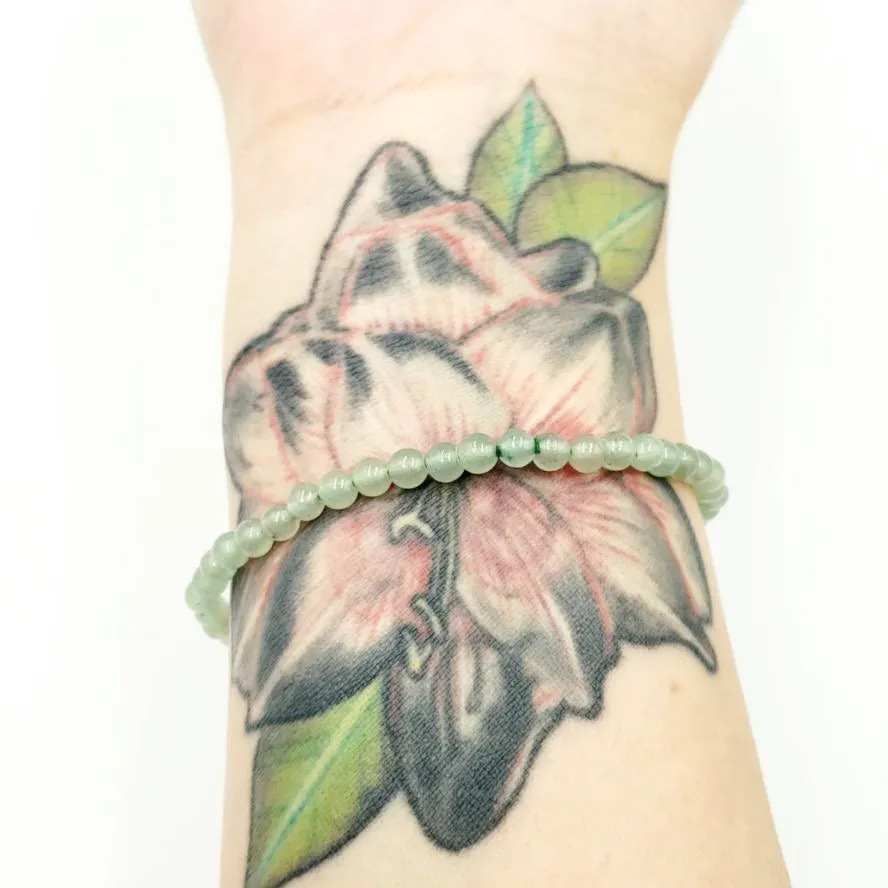 Green Aventurine Bead Bracelet 4mm