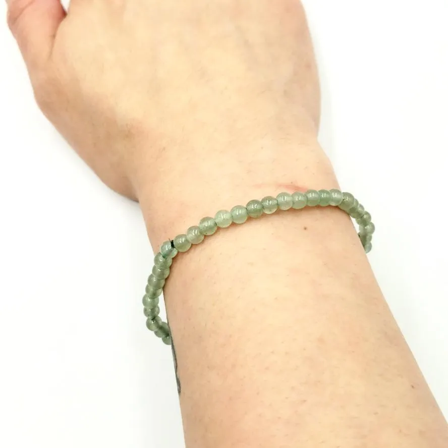 Green Aventurine Bead Bracelet 4mm