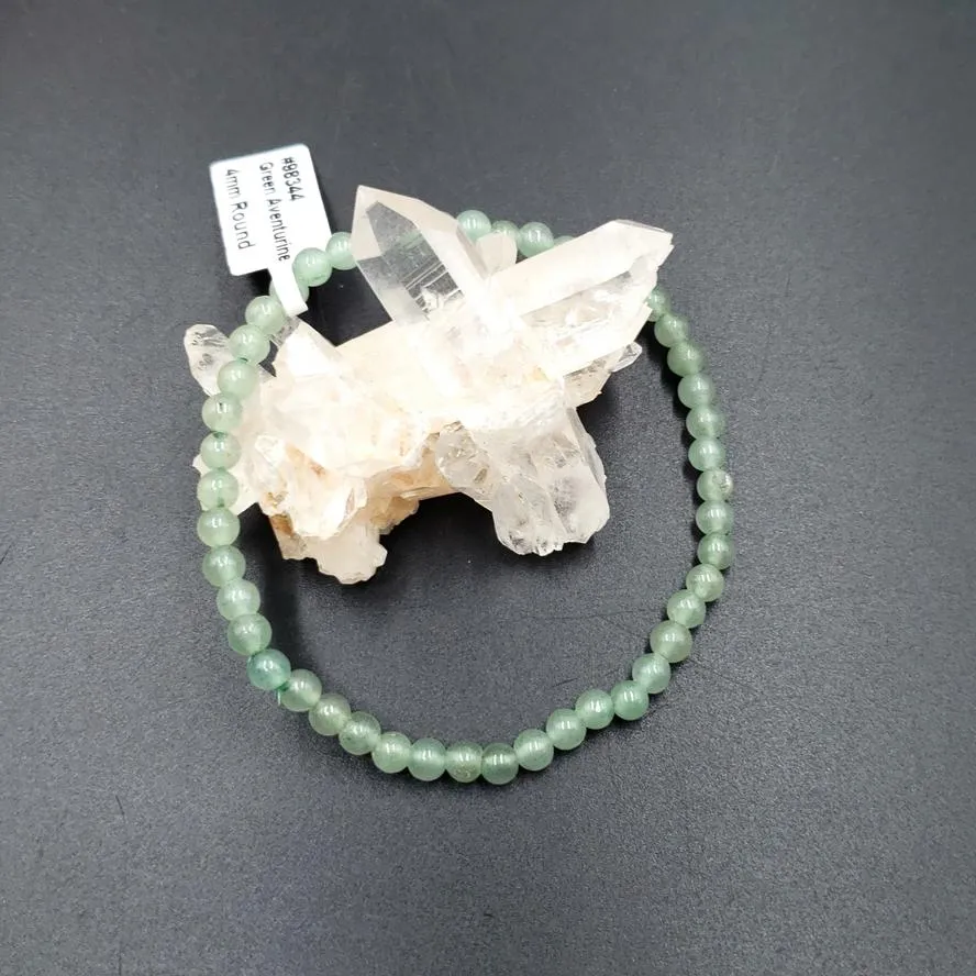 Green Aventurine Bead Bracelet 4mm