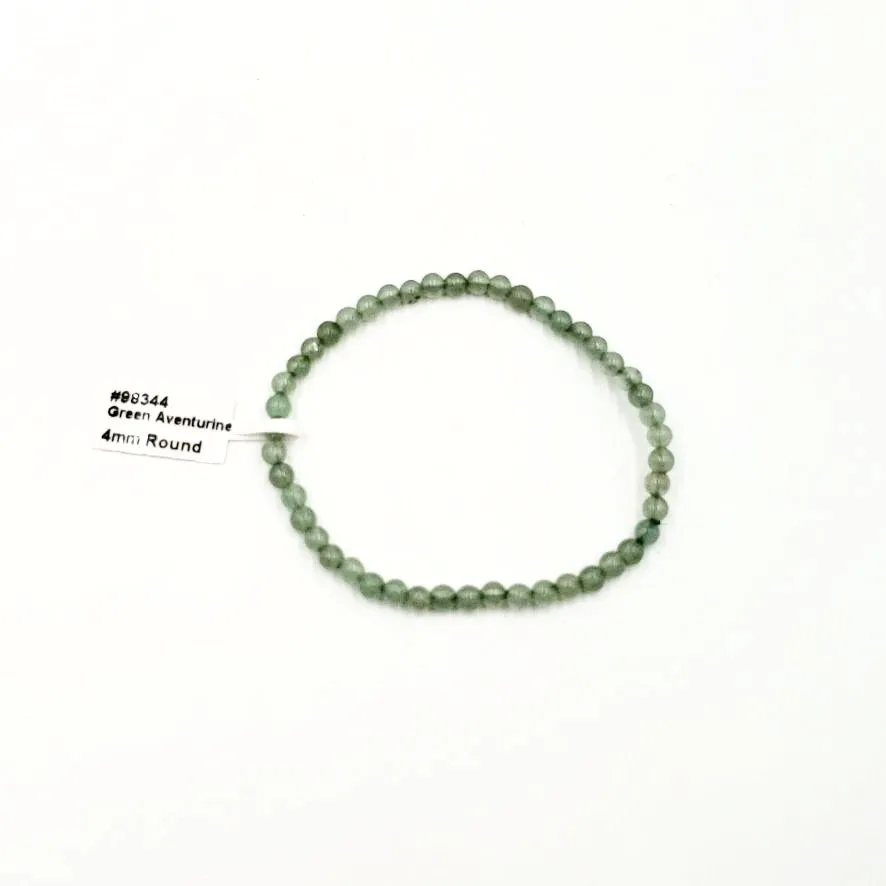 Green Aventurine Bead Bracelet 4mm