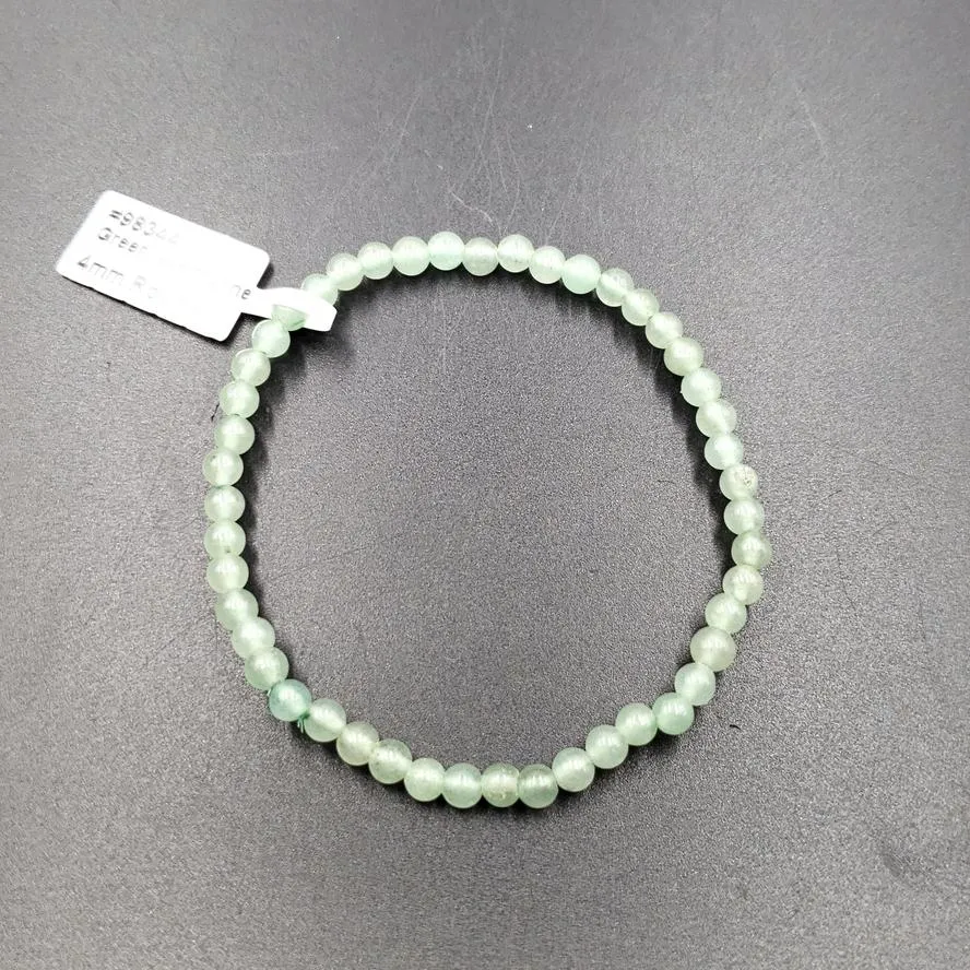 Green Aventurine Bead Bracelet 4mm