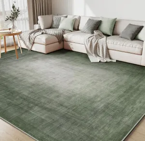 Green Simple Abstract Area Rug 8' x 10'