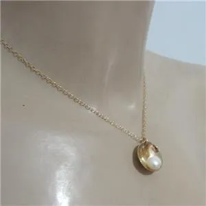 Hadar Designers Gold plated Sterling Silver Real Pearl Pendant Handmade (V) SALE