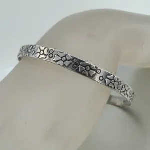 Hadar Designers Israel Handmade Floral Delicate Art Sterling Silver Bracelet (HY