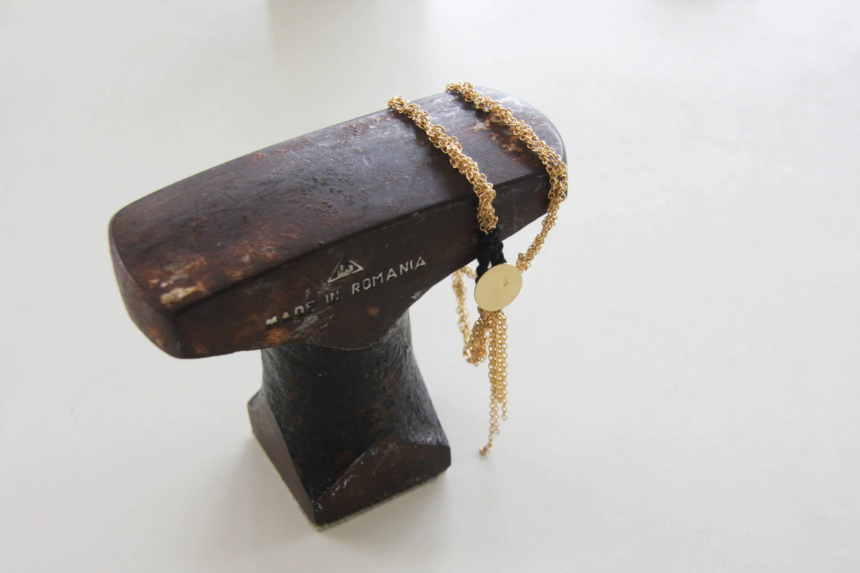 Handmade Double Knitted Gold Chain Bracelet