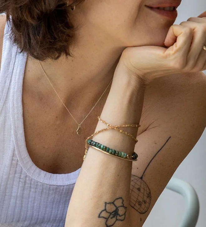 Handmade Double Knitted Gold Chain Bracelet