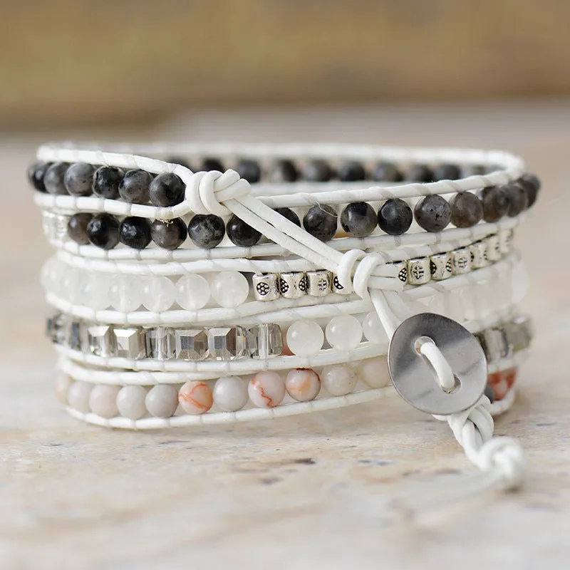 Hazel Blues® |  Natural Stone Layered Bracelet