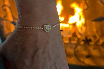 Heart Cluster Tennis Bracelet