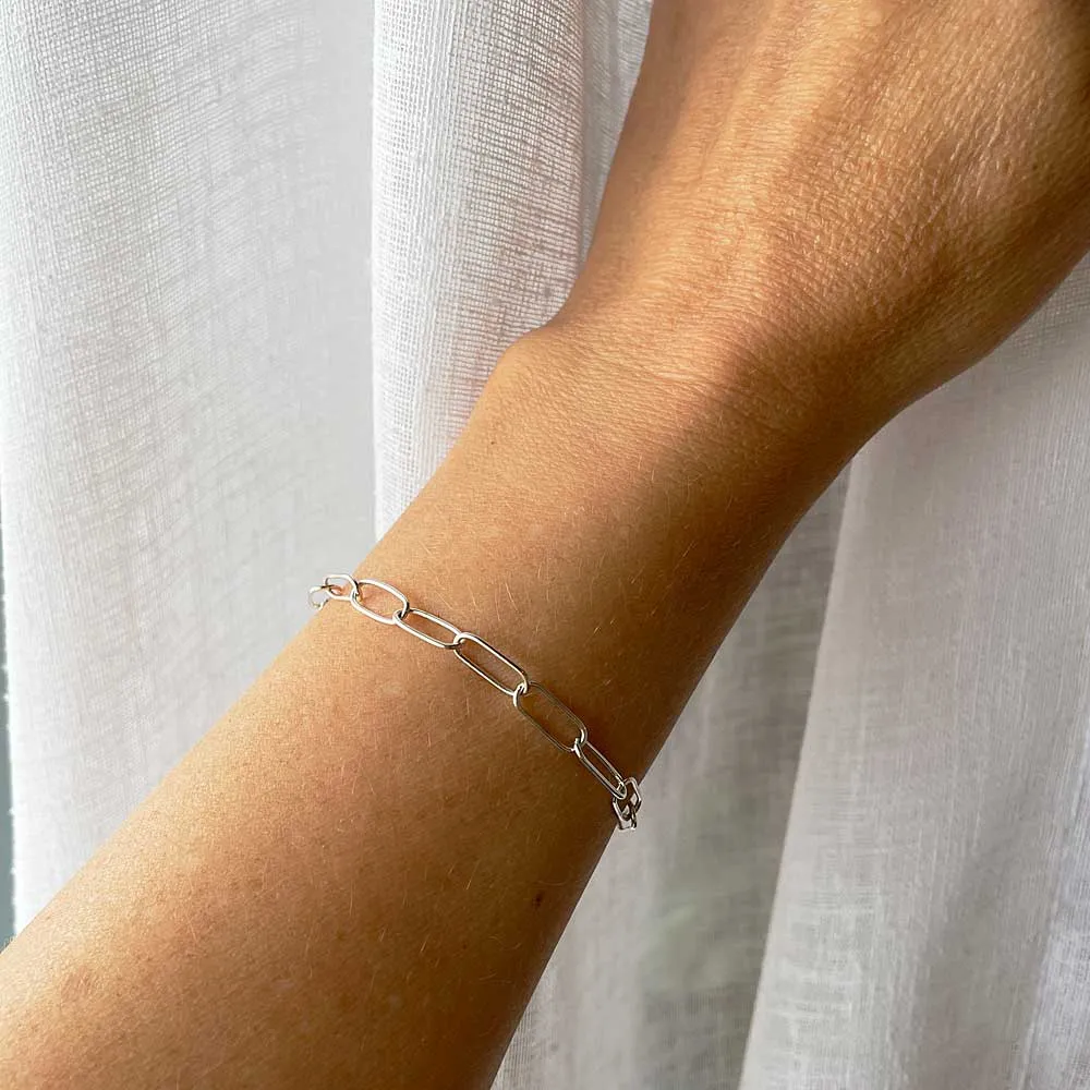 Heavy Risoni Bracelet in silver
