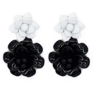 Hibiscus Double Pendant Earrings