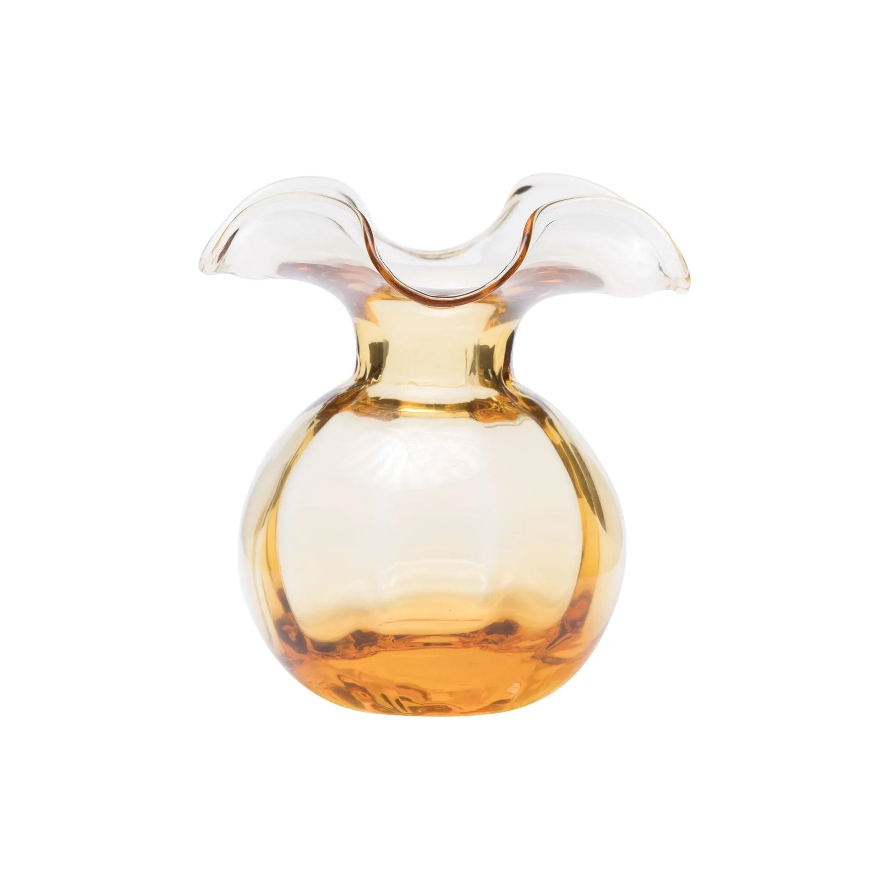 HIBISCUS GLASS AMBER BUD VASE