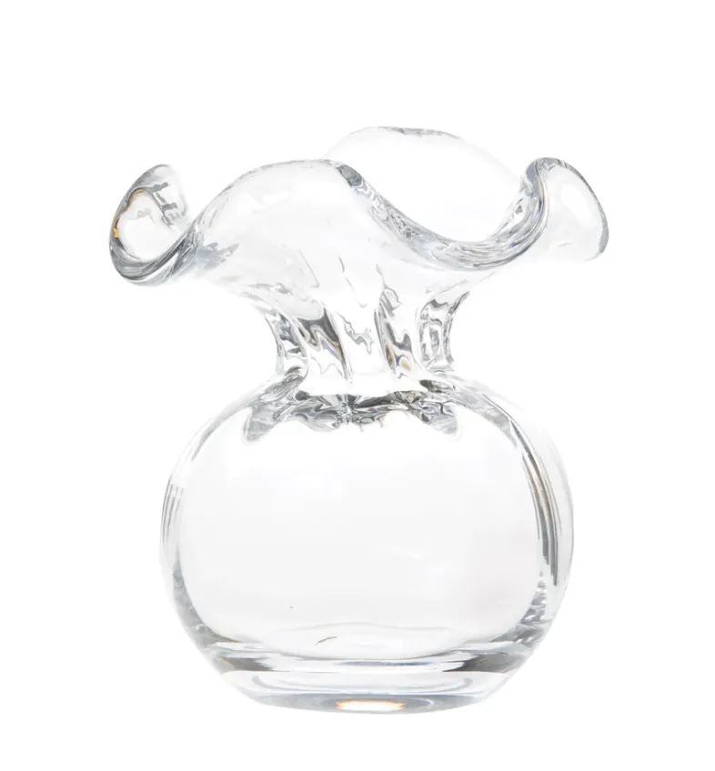 HIBISCUS GLASS CLEAR VASE