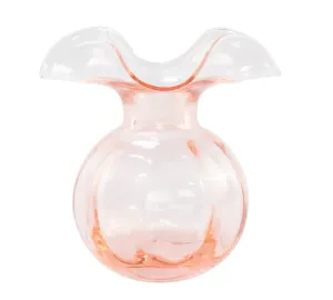 Hibiscus Glass Pink Medium Fluted Vase