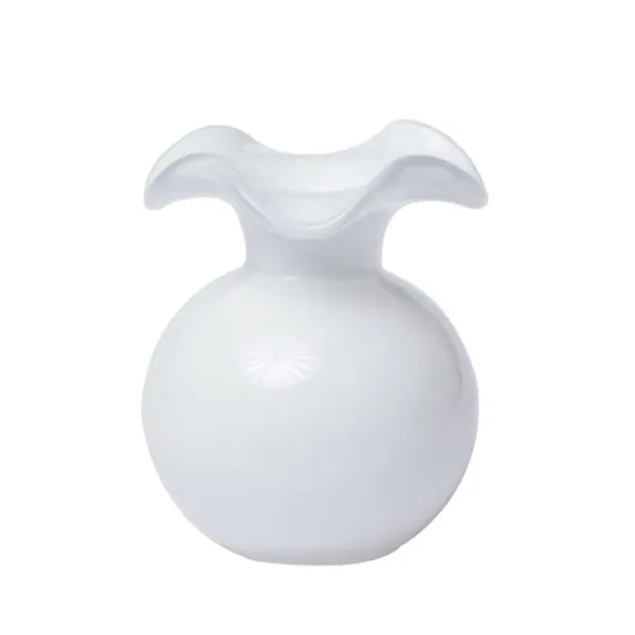 Hibiscus Glass Vase - White