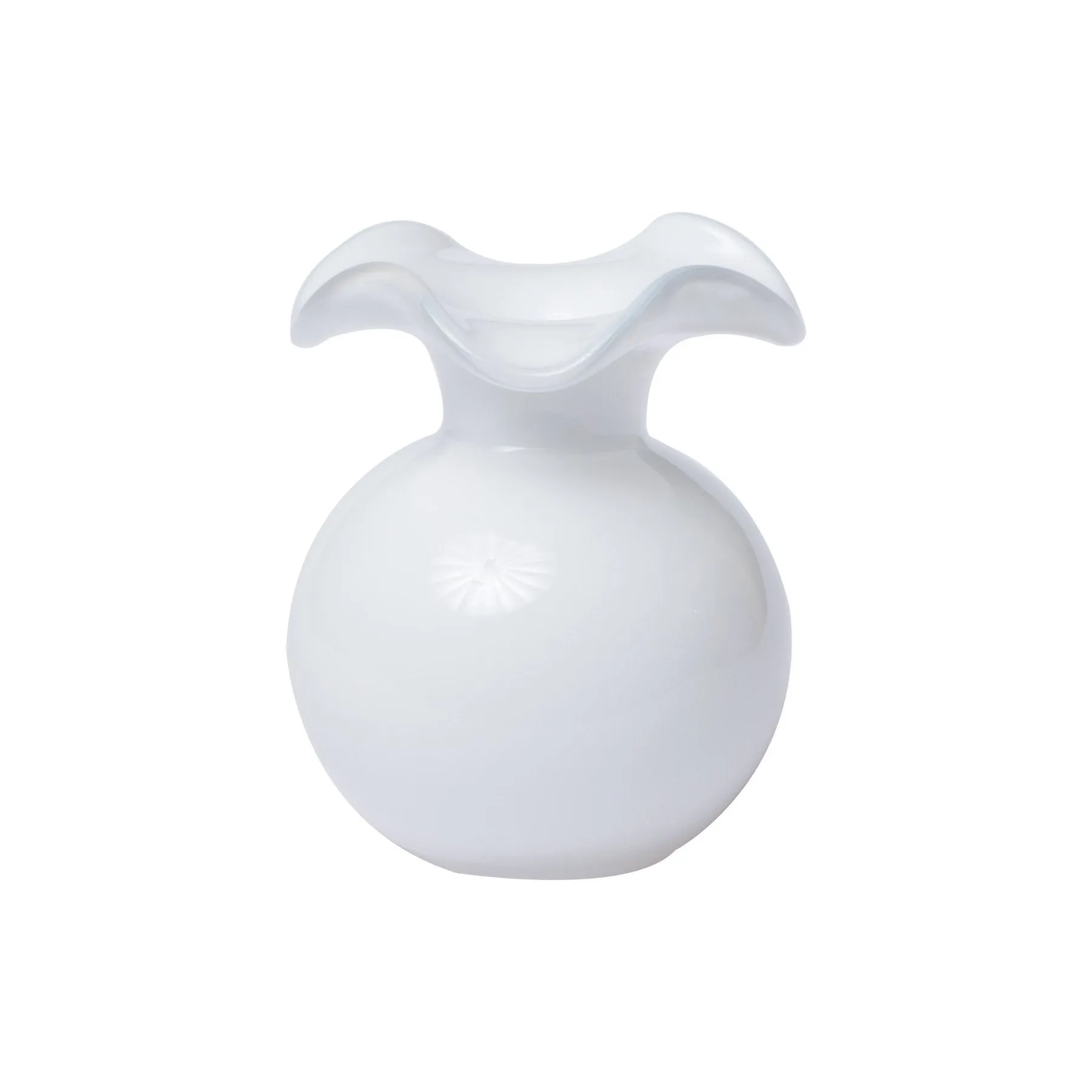 HIBISCUS GLASS WHITE VASE