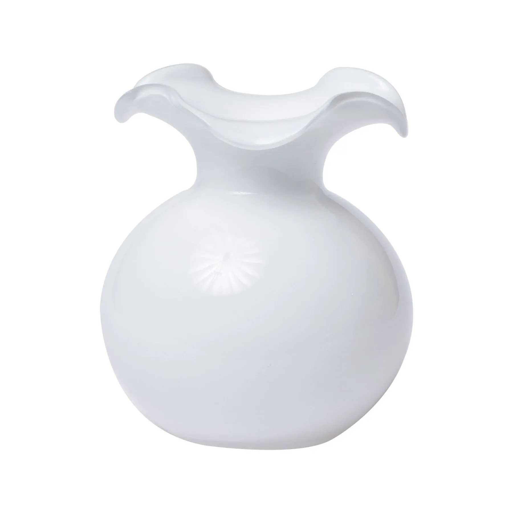 HIBISCUS GLASS WHITE VASE