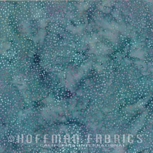 Hoffman Fabrics Dot Hibiscus Blue Batik Fabric 885-519-Hibiscus