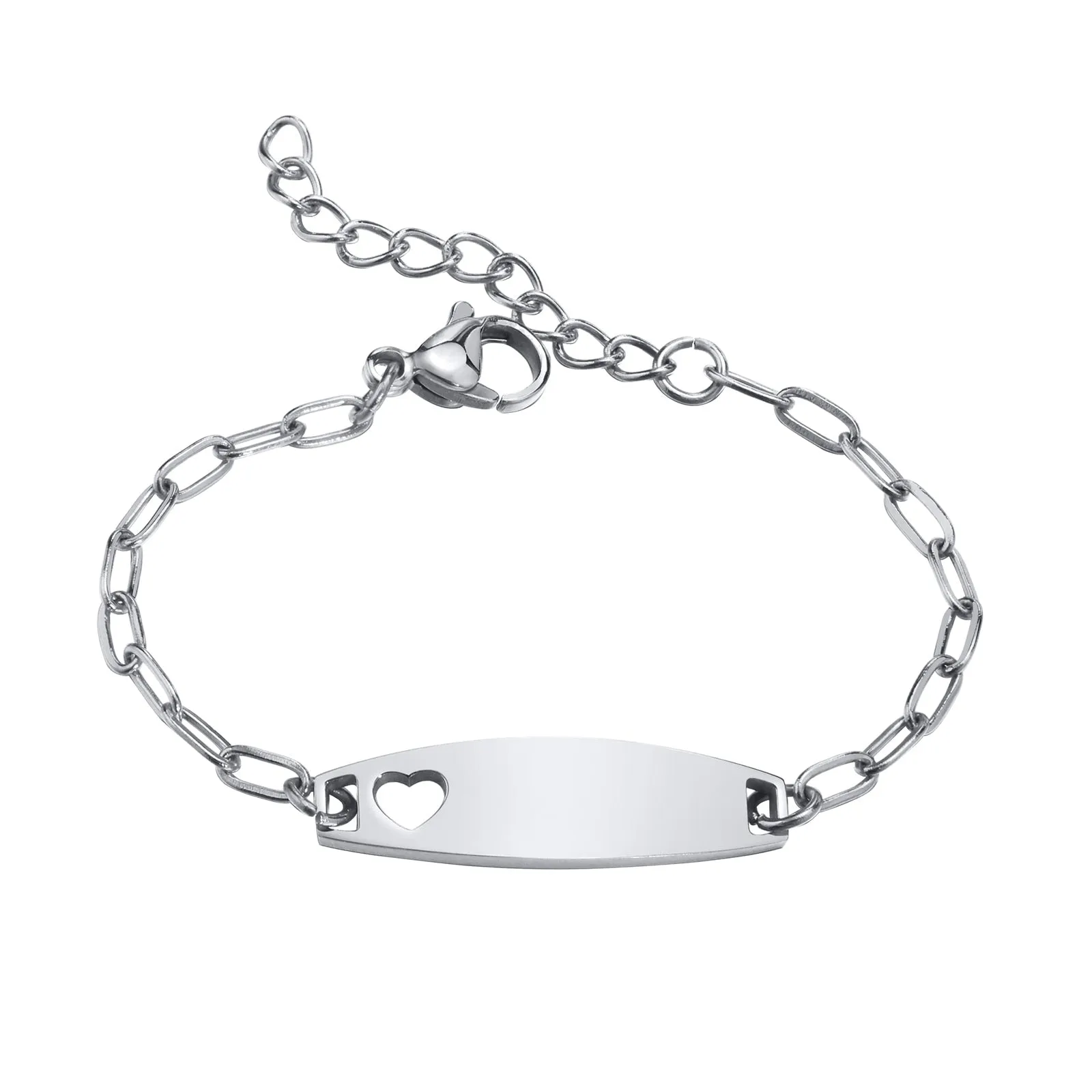 Hollow Heart Personalized Baby Bracelet