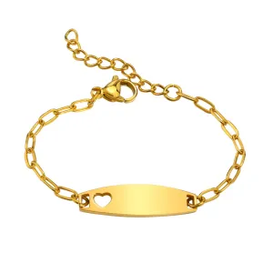 Hollow Heart Personalized Baby Bracelet