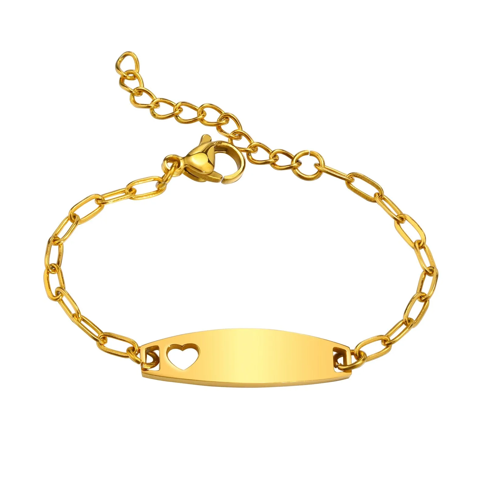 Hollow Heart Personalized Baby Bracelet