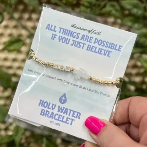 Holy Water Cross Bracelet with Names