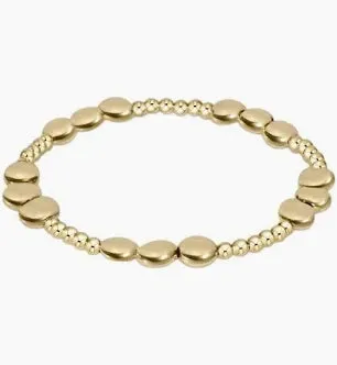 Honesty Joy Pattern 6MM bead Bracelet - GOLD