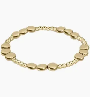 Honesty Joy Pattern 6MM bead Bracelet - GOLD