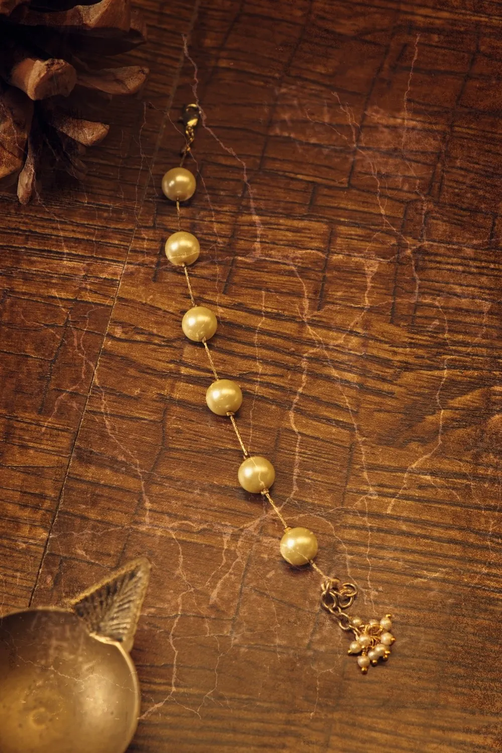 House Of Tuhina  -   House Of Tuhina Pearl Stop Bracelet