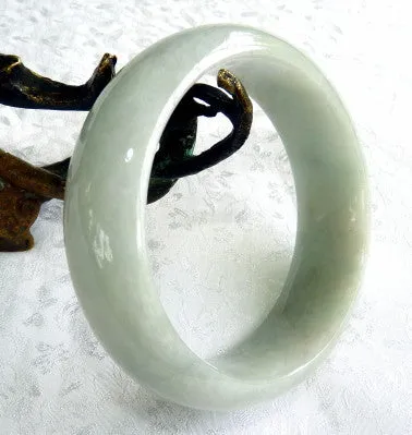 Icy Cold Soft Green Burmese Jadeite Bangle Bracelet Grade A 58 mm   Certificate (4792)