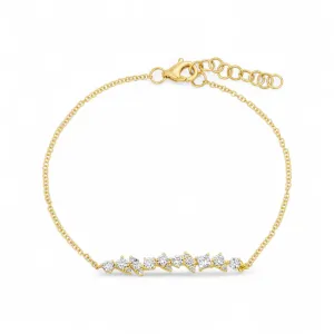 Illusion Multi Cut Diamond Chain Bracelet