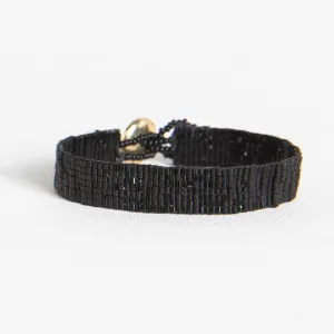 Ink Alloy Solid Thin Luxe Bracelet - Black