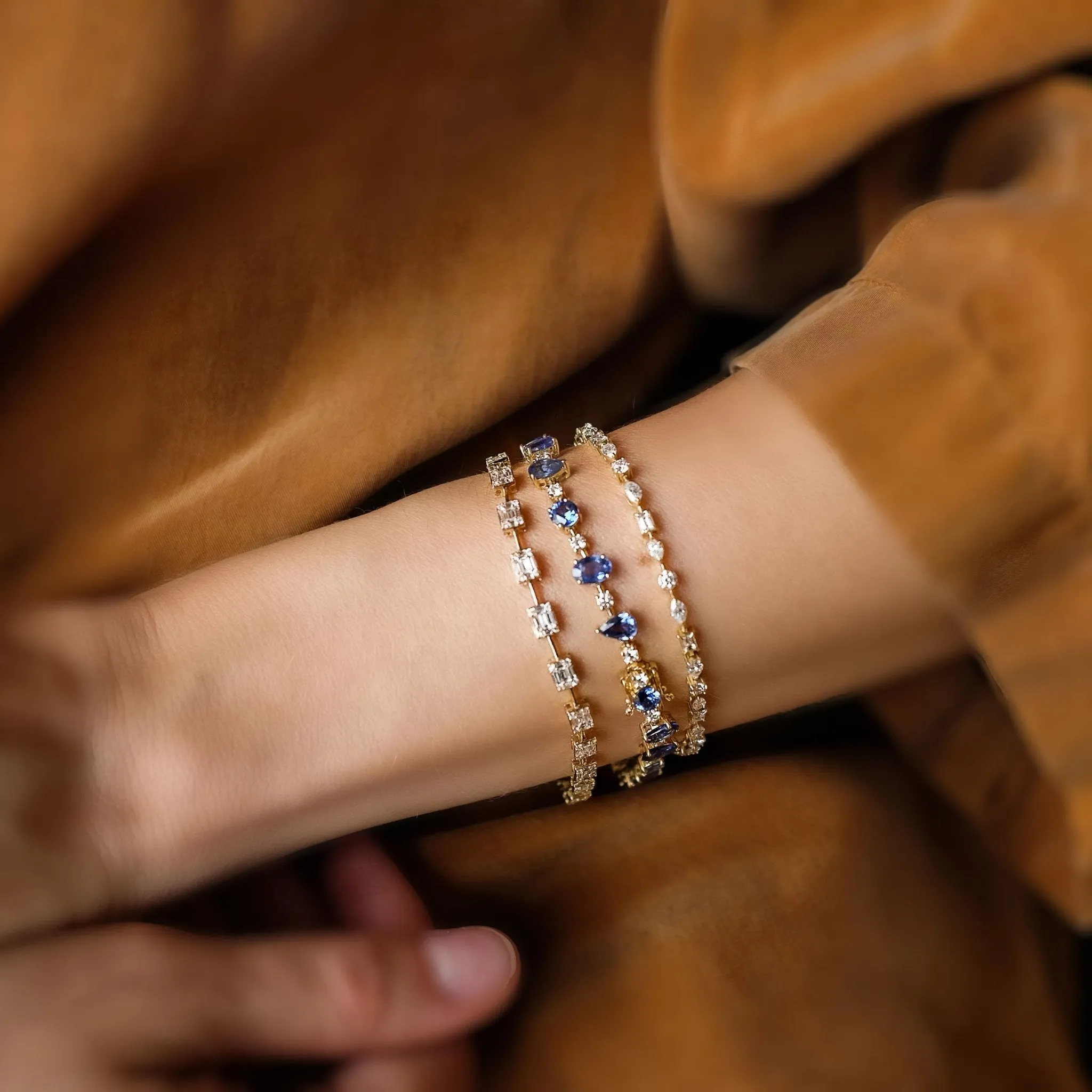 Ivy Blue Sapphire Tennis Bracelet
