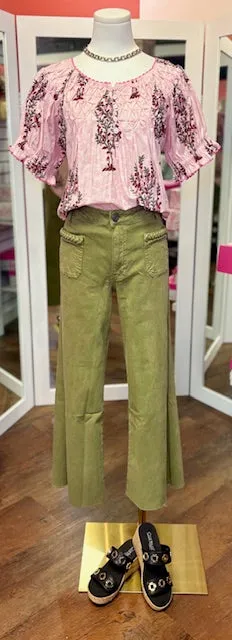 Ivy Jane Block Tuck Pink Top