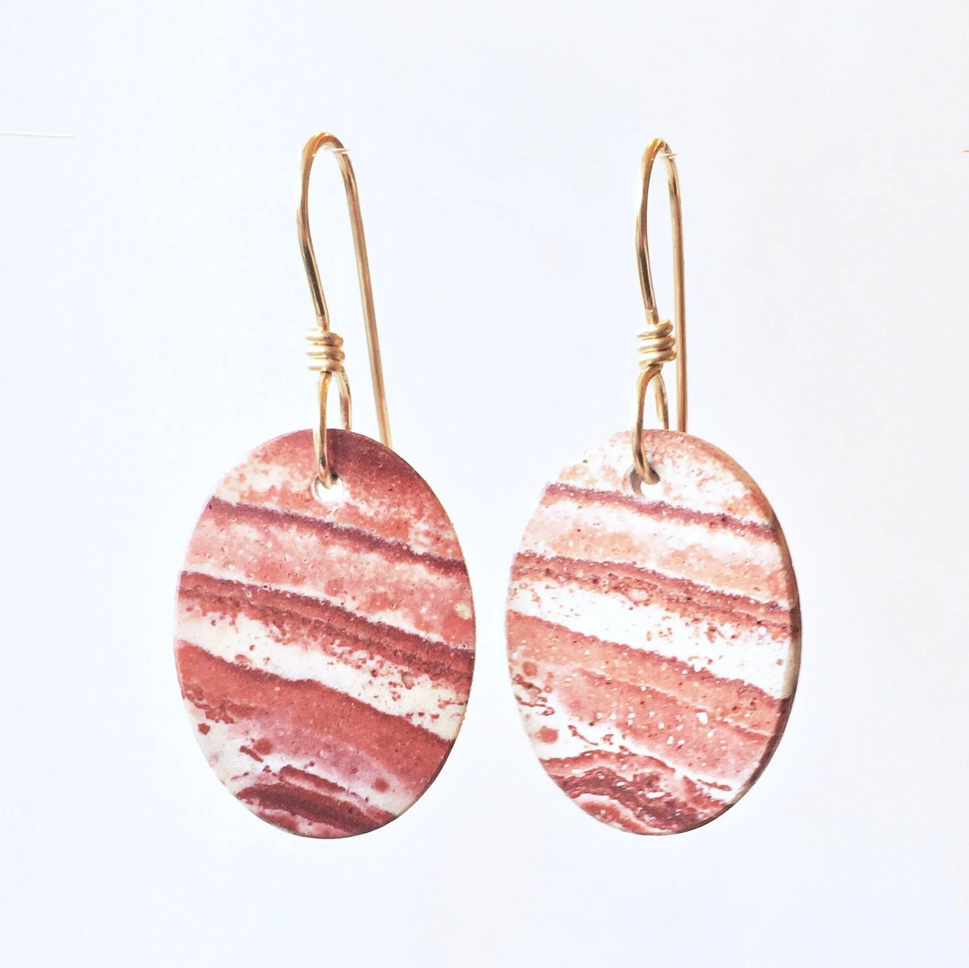 Jasper Earrings in Gold