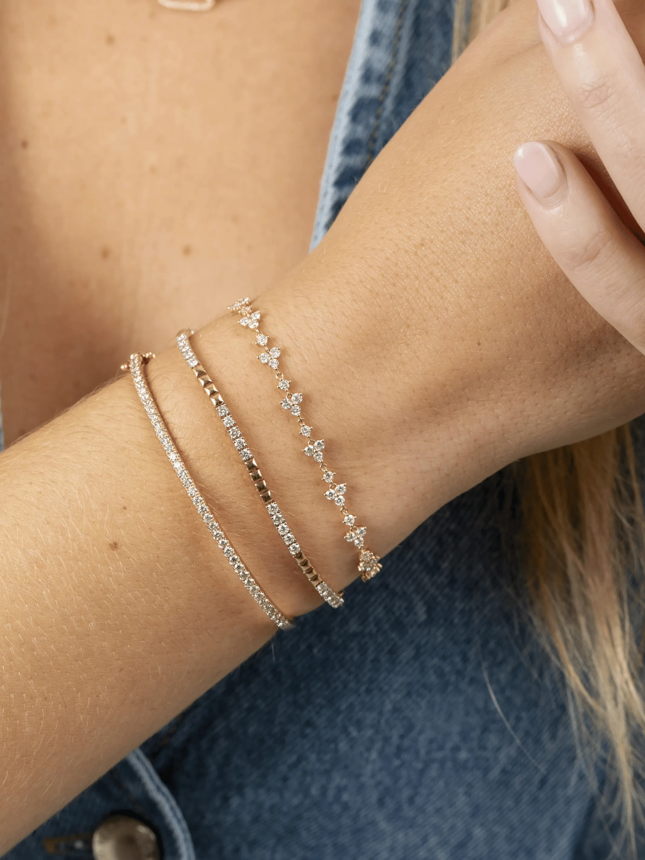 Jennie Trio Diamond Bracelet 14K