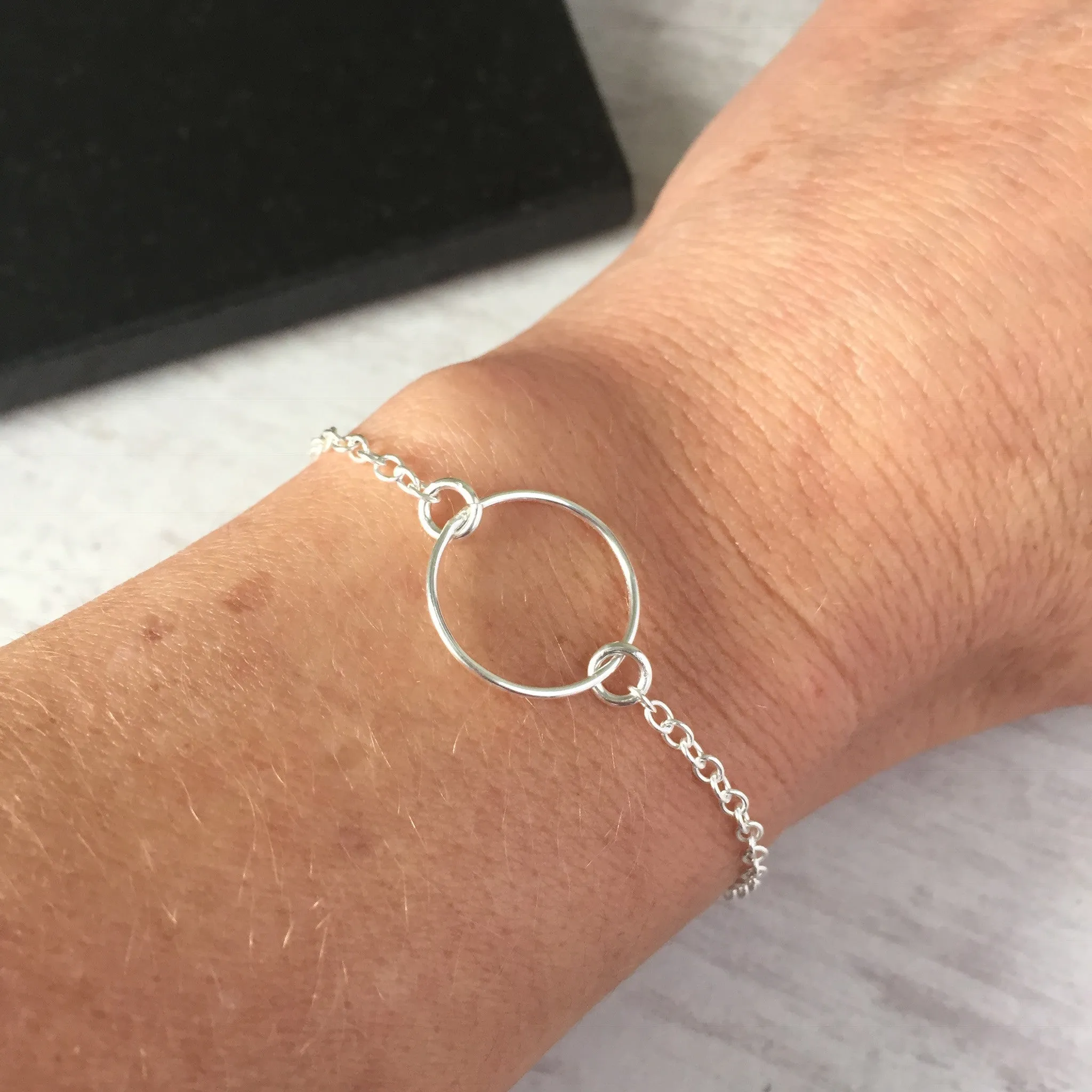 KARMA | Silver Circle Bracelet