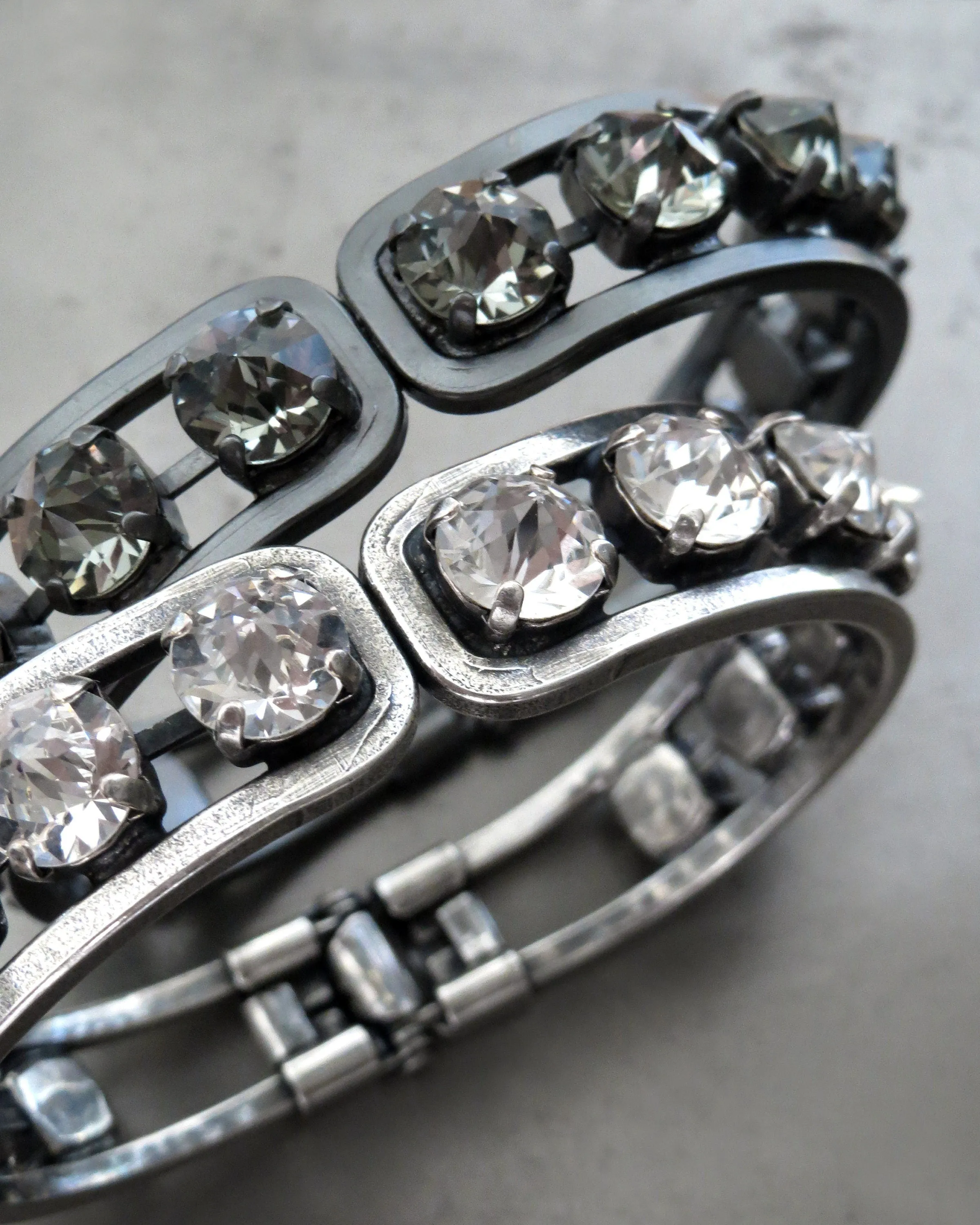 LEGENDARY - Crystal Bracelet in Clear Crystal or Black Diamond