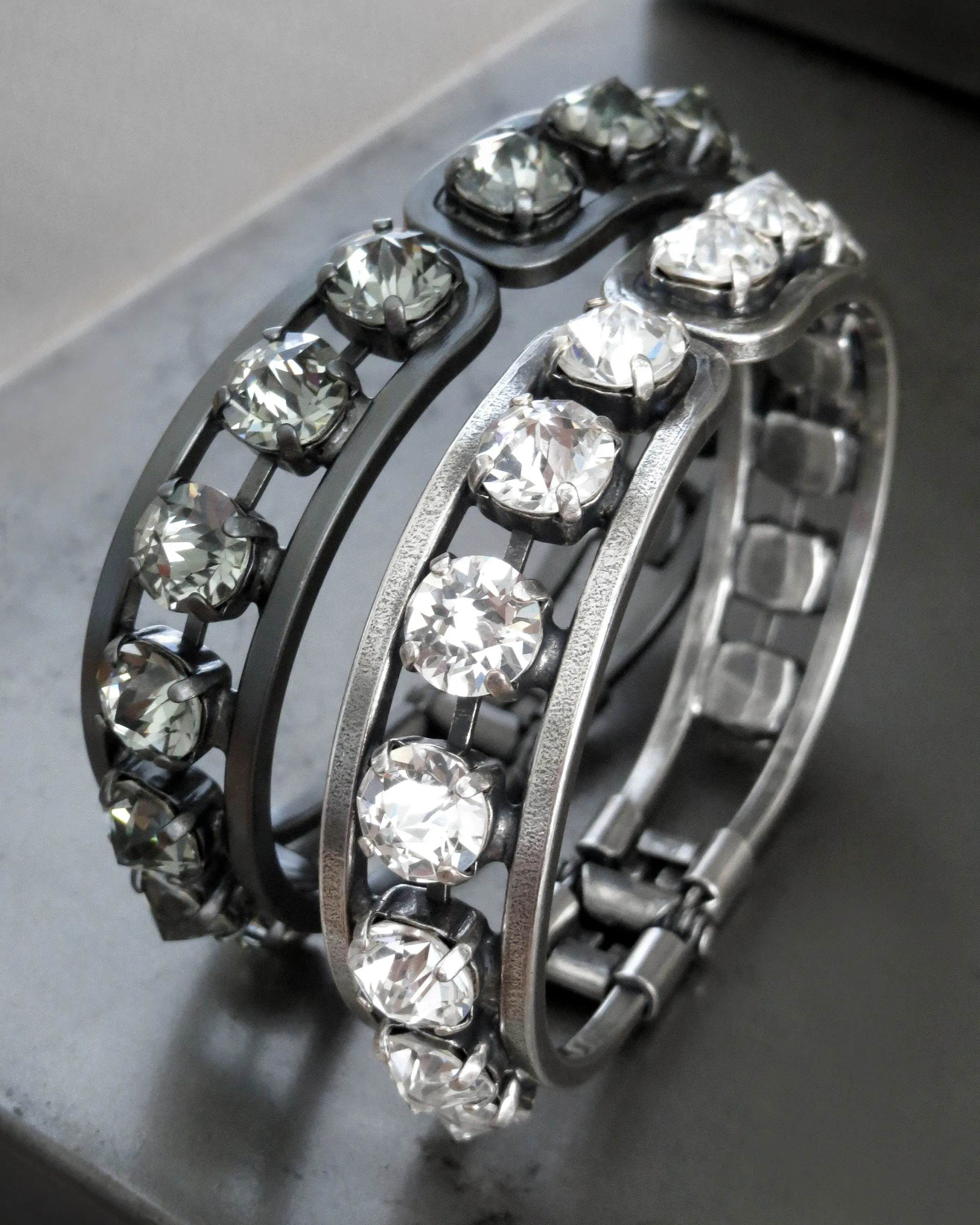 LEGENDARY - Crystal Bracelet in Clear Crystal or Black Diamond
